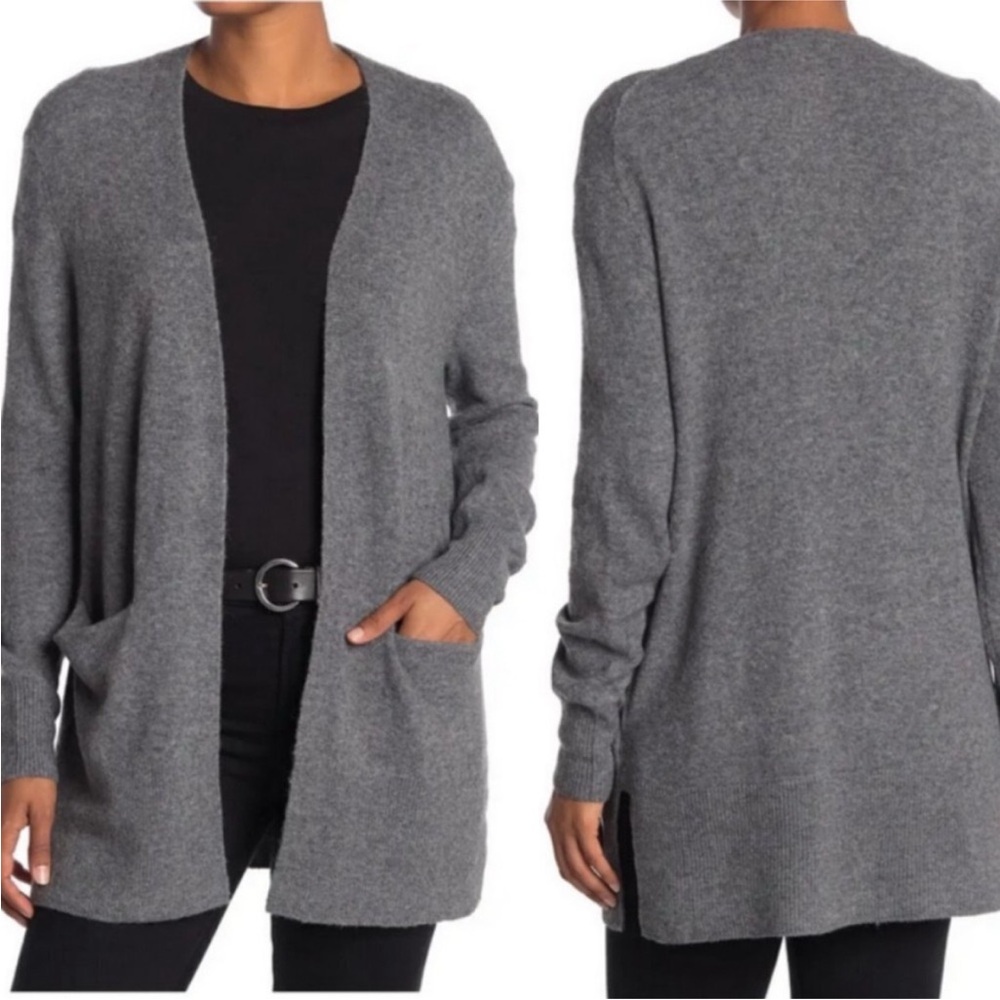 Madewell Cozy Walker Cardigan Heather Evening Grey Merino Wool S - Picture 1 of 7